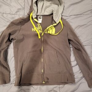 The North Face Brown and Yellow Hoodie